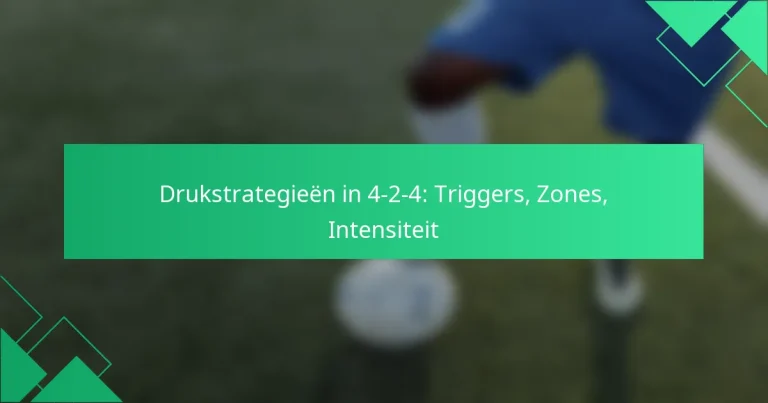 Drukstrategieën in 4-2-4: Triggers, Zones, Intensiteit